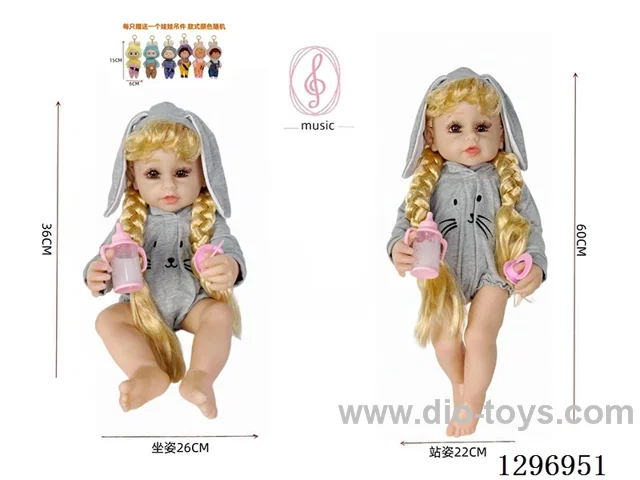 24 inch (60 cm) Eco-Friendly, Skin-Like Reborn Doll with IC Touch Sensors and Voice Function—Fully Soft, Realistic Rubber Baby Doll (Both Feet Are Stuffed with Cotton)