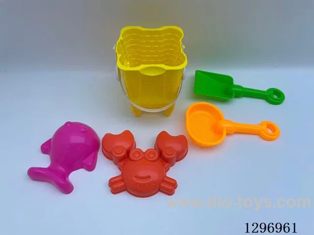 Beach Bucket Set (Shovel / Sieve / Fish / Crab 4-PCS)