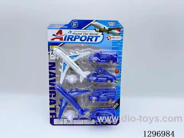 Airport Police Car Set - free wheel