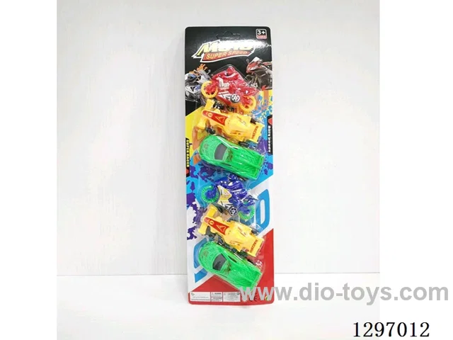 Free Wheel Formula Cars, Motorcycles, and Sports Cars (6PCS)