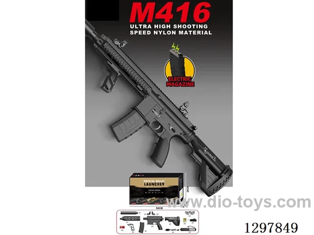 Nylon Version 98CM M416 Paintball Gun, Electric Version (Single Shot, Full Auto), Electric Magazine (Pre-loaded)