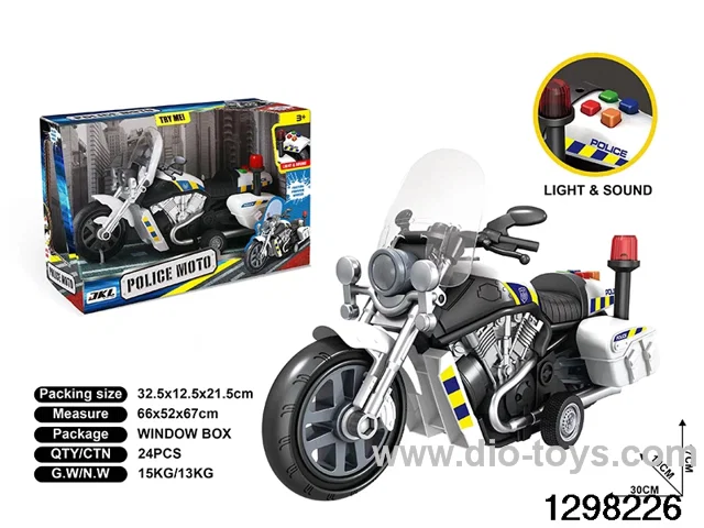 Inertial police motorcycle in colour box