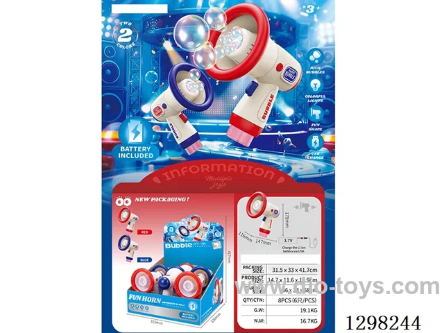 Horn Bubble Blower 6PCS 2 colors