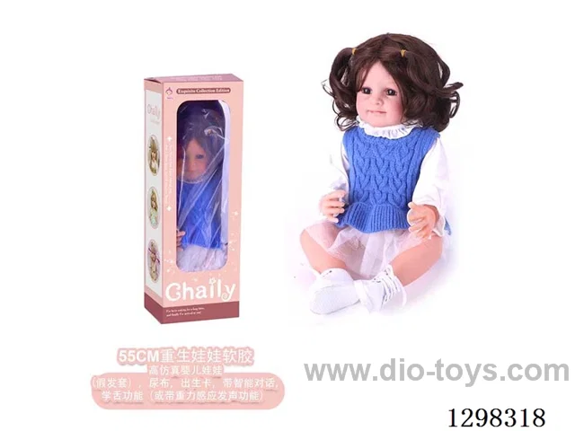 22 inches (real baby feel) reborn baby doll girl,  collectible art dolls with full softness body, poseable limb and lifelike details - Gravity-sensing sound function