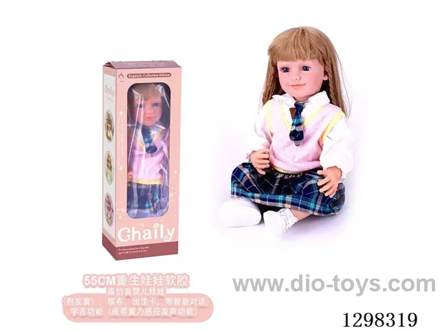 22 inches (real baby feel) reborn baby doll girl,  collectible art dolls with full softness body, poseable limb and lifelike details - Gravity-sensing sound function
