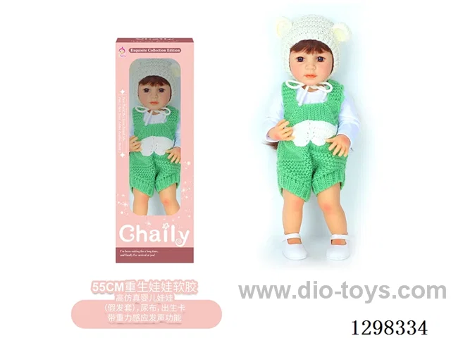 22 inches (real baby feel) reborn baby doll girl,  collectible art dolls with full softness body, poseable limb and lifelike details - Gravity-sensing sound function