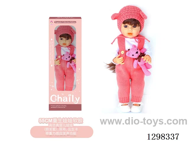 22 inches (real baby feel) reborn baby doll girl,  collectible art dolls with full softness body, poseable limb and lifelike details - Gravity-sensing sound function
