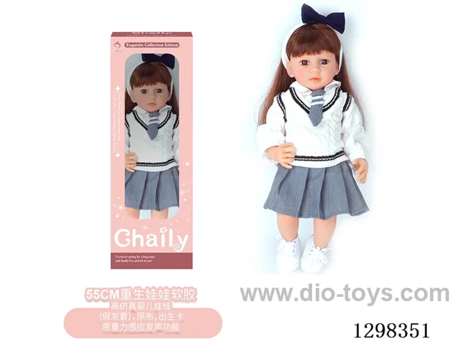 22 inches (real baby feel) reborn baby doll girl,  collectible art dolls with full softness body, poseable limb and lifelike details - Gravity-sensing sound function