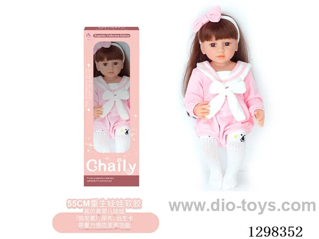 22 inches (real baby feel) reborn baby doll girl,  collectible art dolls with full softness body, poseable limb and lifelike details - Gravity-sensing sound function