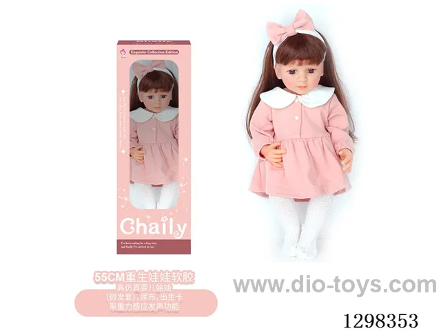 22 inches (real baby feel) reborn baby doll girl,  collectible art dolls with full softness body, poseable limb and lifelike details - Gravity-sensing sound function