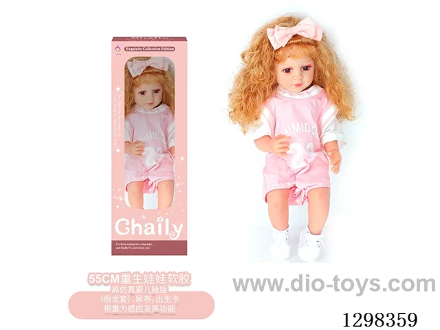 22 inches (real baby feel) reborn baby doll girl,  collectible art dolls with full softness body, poseable limb and lifelike details - Gravity-sensing sound function