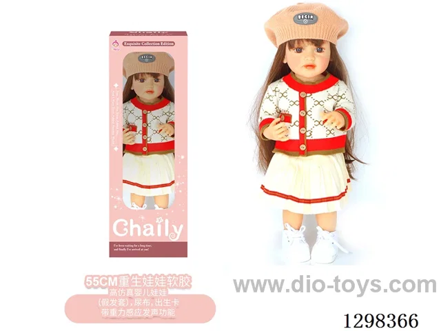 22 inches (real baby feel) reborn baby doll girl,  collectible art dolls with full softness body, poseable limb and lifelike details - Gravity-sensing sound function