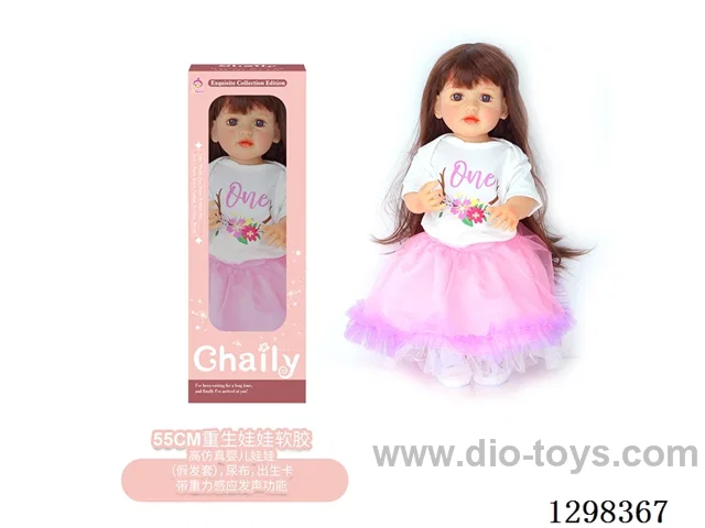 22 inches (real baby feel) reborn baby doll girl,  collectible art dolls with full softness body, poseable limb and lifelike details - Gravity-sensing sound function