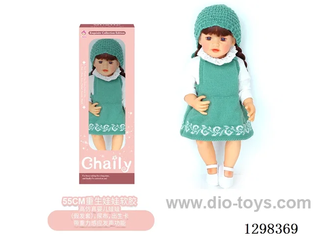 22 inches (real baby feel) reborn baby doll girl,  collectible art dolls with full softness body, poseable limb and lifelike details - Gravity-sensing sound function