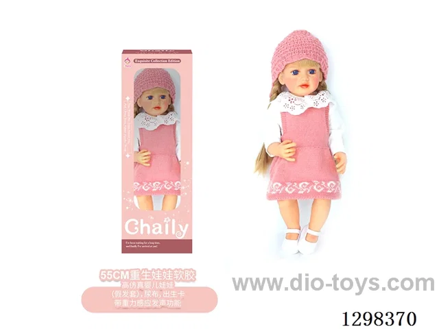 22 inches (real baby feel) reborn baby doll girl,  collectible art dolls with full softness body, poseable limb and lifelike details - Gravity-sensing sound function