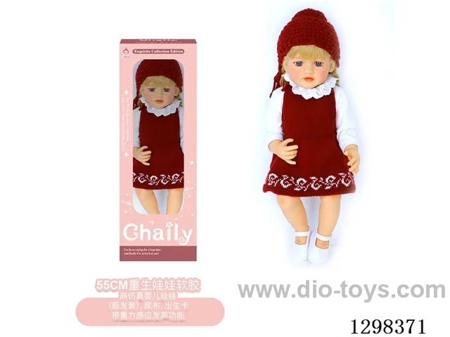 22 inches (real baby feel) reborn baby doll girl,  collectible art dolls with full softness body, poseable limb and lifelike details - Gravity-sensing sound function