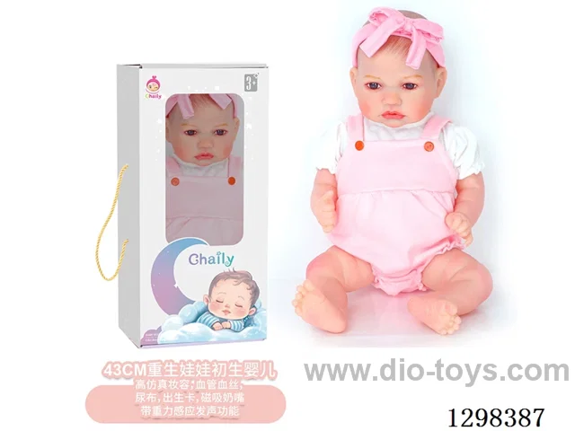 17 inches (real baby feel) reborn baby doll,  collectible art dolls with full softness body, poseable limb and lifelike details - Gravity-sensing sound function