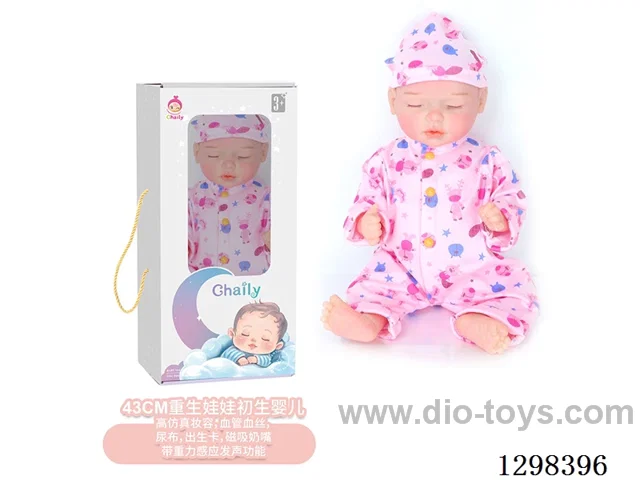 17 inches (real baby feel) reborn baby doll,  collectible art dolls with full softness body, poseable limb and lifelike details - Gravity-sensing sound function