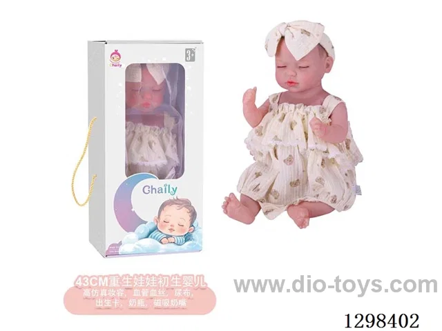 17 inches (real baby feel) reborn baby doll,  collectible art dolls with full softness body, poseable limb and lifelike details