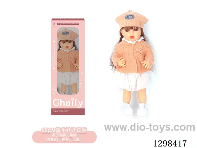 22 inches (real baby feel) reborn baby doll girl,  collectible art dolls with full softness body, poseable limb and lifelike details