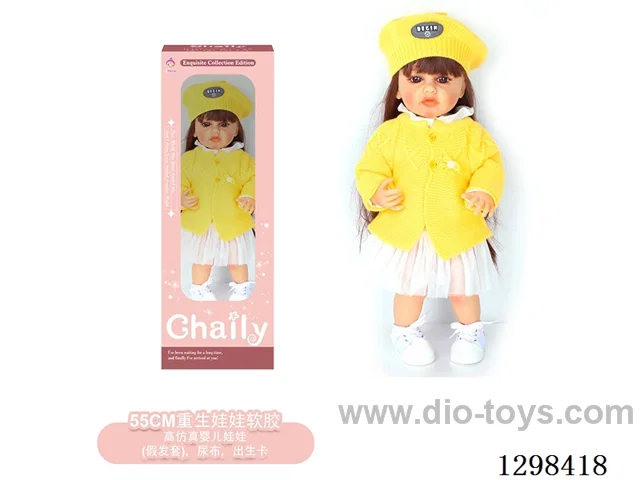 22 inches (real baby feel) reborn baby doll girl,  collectible art dolls with full softness body, poseable limb and lifelike details