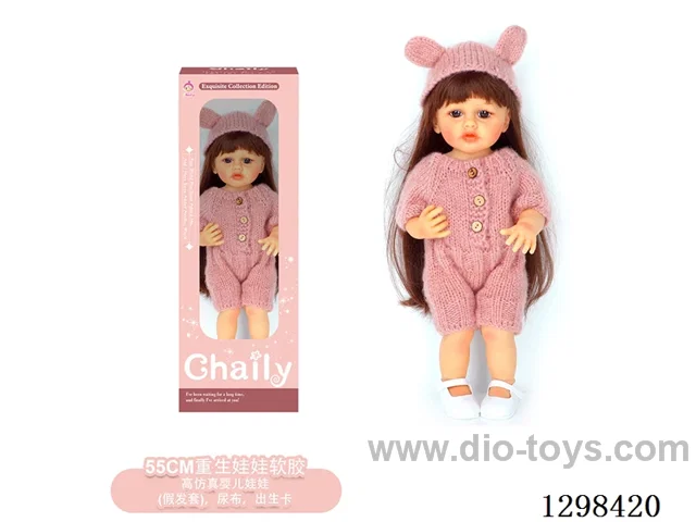 22 inches (real baby feel) reborn baby doll girl,  collectible art dolls with full softness body, poseable limb and lifelike details