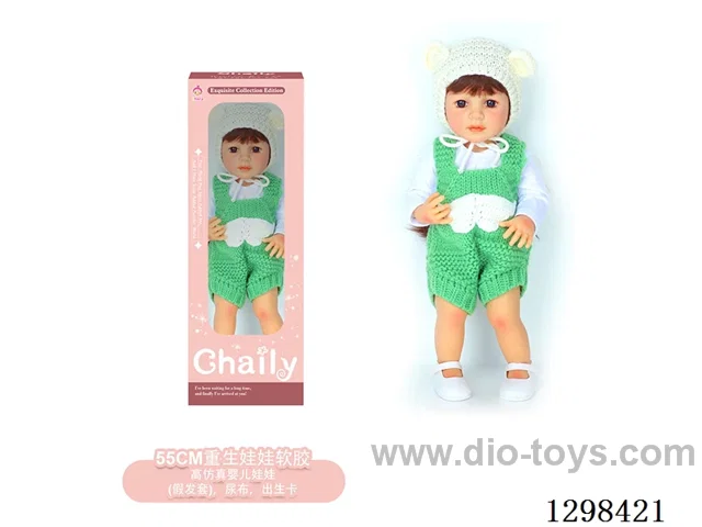 22 inches (real baby feel) reborn baby doll girl,  collectible art dolls with full softness body, poseable limb and lifelike details