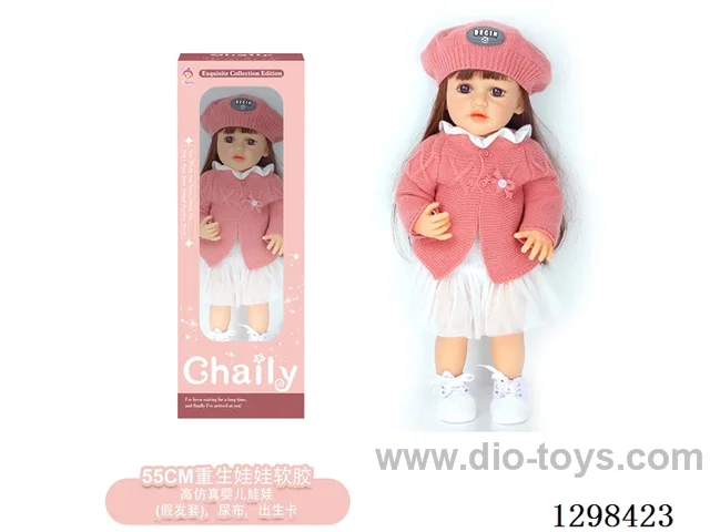 22 inches (real baby feel) reborn baby doll girl,  collectible art dolls with full softness body, poseable limb and lifelike details
