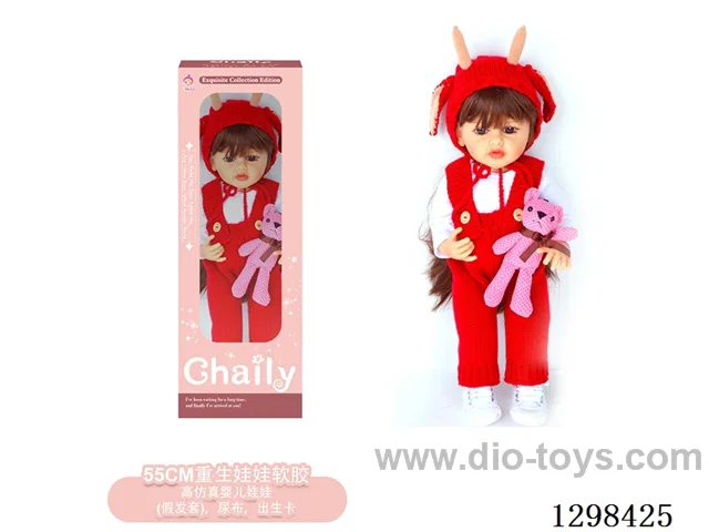 22 inches (real baby feel) reborn baby doll girl,  collectible art dolls with full softness body, poseable limb and lifelike details