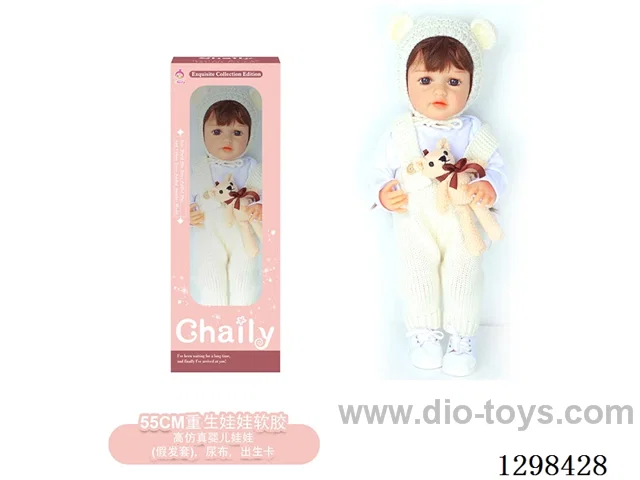 22 inches (real baby feel) reborn baby doll girl,  collectible art dolls with full softness body, poseable limb and lifelike details