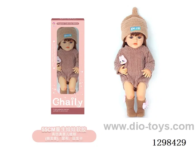 22 inches (real baby feel) reborn baby doll girl,  collectible art dolls with full softness body, poseable limb and lifelike details