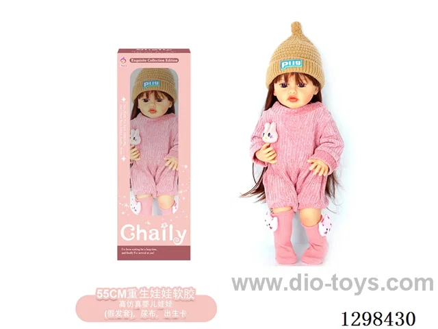 22 inches (real baby feel) reborn baby doll girl,  collectible art dolls with full softness body, poseable limb and lifelike details