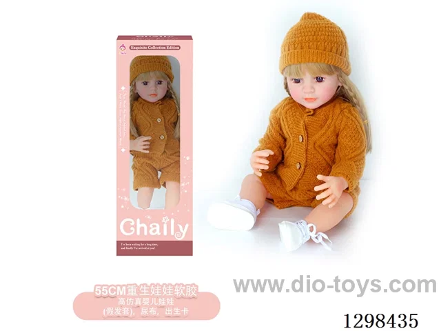 22 inches (real baby feel) reborn baby doll girl,  collectible art dolls with full softness body, poseable limb and lifelike details