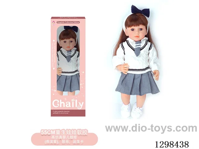 22 inches (real baby feel) reborn baby doll girl,  collectible art dolls with full softness body, poseable limb and lifelike details