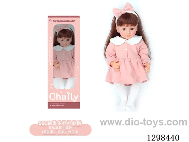 22 inches (real baby feel) reborn baby doll girl,  collectible art dolls with full softness body, poseable limb and lifelike details