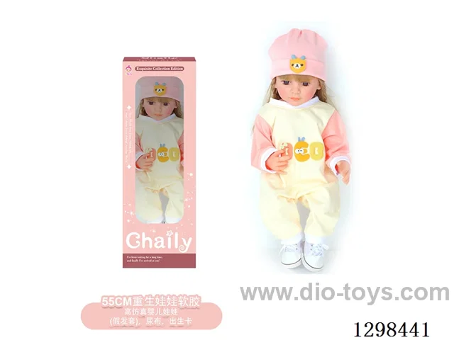 22 inches (real baby feel) reborn baby doll girl,  collectible art dolls with full softness body, poseable limb and lifelike details