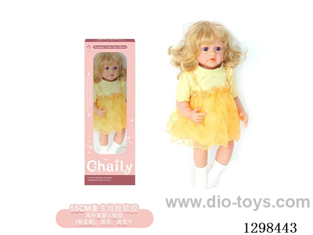 22 inches (real baby feel) reborn baby doll girl,  collectible art dolls with full softness body, poseable limb and lifelike details