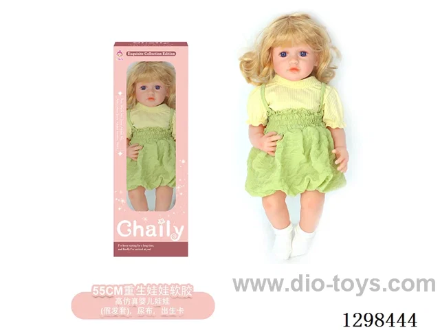 22 inches (real baby feel) reborn baby doll girl,  collectible art dolls with full softness body, poseable limb and lifelike details