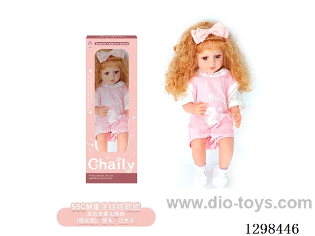22 inches (real baby feel) reborn baby doll girl,  collectible art dolls with full softness body, poseable limb and lifelike details