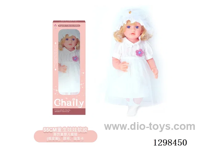 22 inches (real baby feel) reborn baby doll girl,  collectible art dolls with full softness body, poseable limb and lifelike details