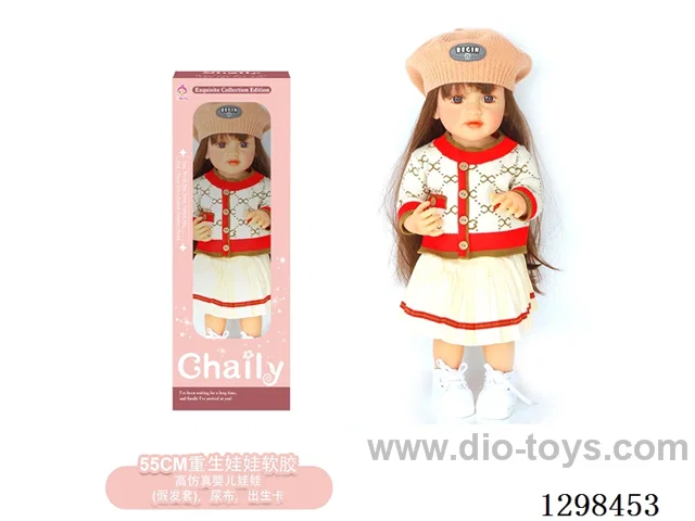 22 inches (real baby feel) reborn baby doll girl,  collectible art dolls with full softness body, poseable limb and lifelike details