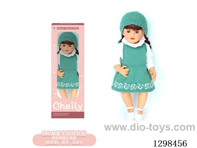 22 inches (real baby feel) reborn baby doll girl,  collectible art dolls with full softness body, poseable limb and lifelike details