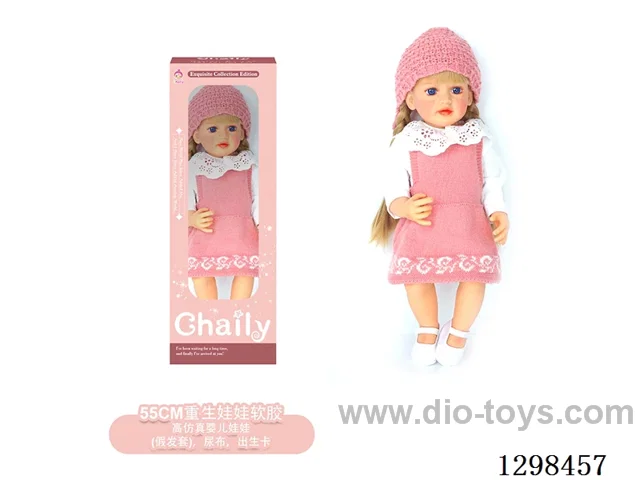 22 inches (real baby feel) reborn baby doll girl,  collectible art dolls with full softness body, poseable limb and lifelike details
