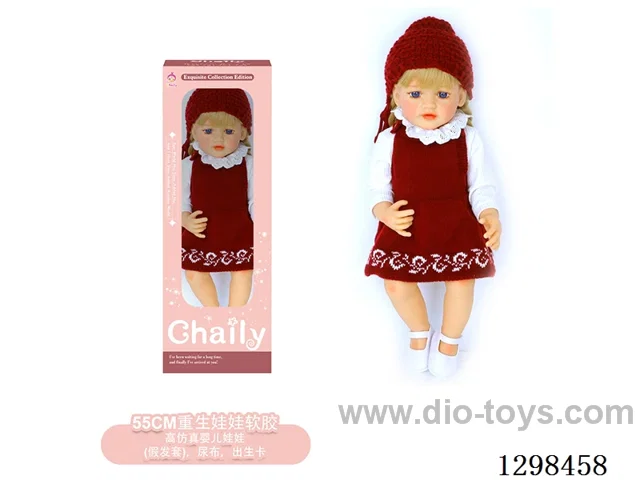 22 inches (real baby feel) reborn baby doll girl,  collectible art dolls with full softness body, poseable limb and lifelike details