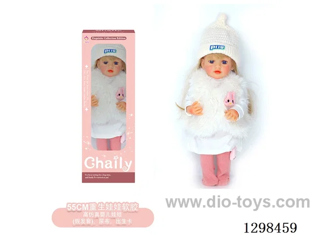 22 inches (real baby feel) reborn baby doll girl,  collectible art dolls with full softness body, poseable limb and lifelike details