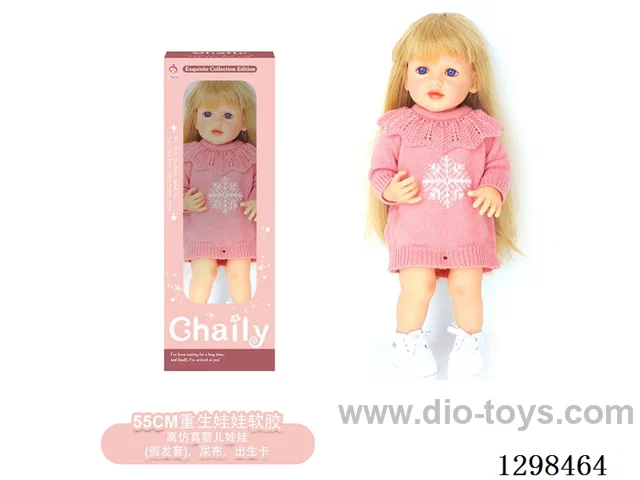 22 inches (real baby feel) reborn baby doll girl,  collectible art dolls with full softness body, poseable limb and lifelike details