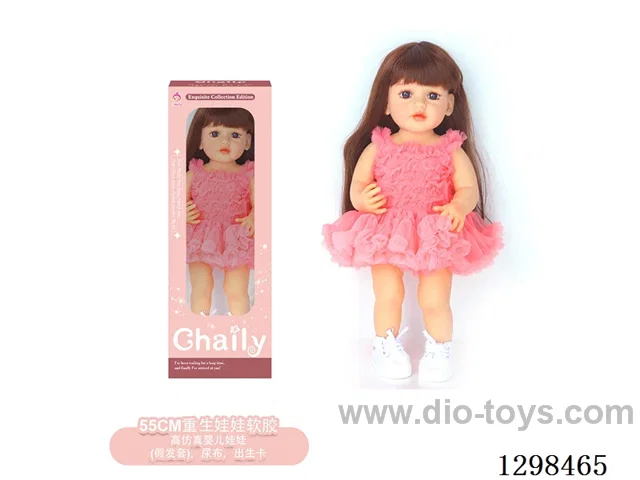 22 inches (real baby feel) reborn baby doll girl,  collectible art dolls with full softness body, poseable limb and lifelike details