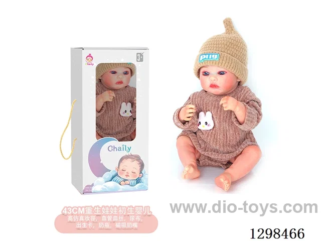 17 inches (real baby feel) reborn baby doll,  collectible art dolls with full softness body, poseable limb and lifelike details