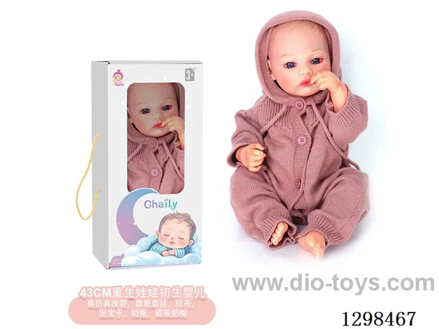 17 inches (real baby feel) reborn baby doll,  collectible art dolls with full softness body, poseable limb and lifelike details