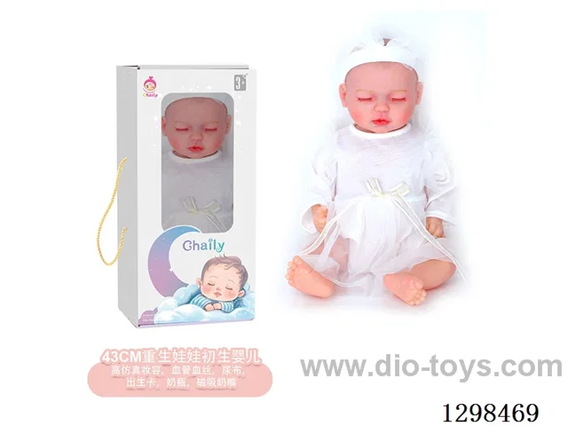 17 inches (real baby feel) reborn baby doll,  collectible art dolls with full softness body, poseable limb and lifelike details